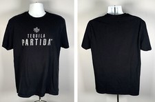 Camiseta Tequila Partida Para Hombre Grande Algodón Negro