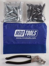 25 5/32  25 3/32 Cleco Fasteners  Cleco Pliers w/ Mesh Carry Bag K4S50-6 