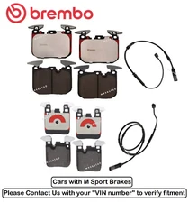 Front & Rear Brake Pad OE Brembo Ceramic +Sensor for BMW M235i M240i / xDrive