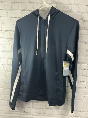 Asics Women s Lani Jacket Medium Blue With Hoodie New With Tags