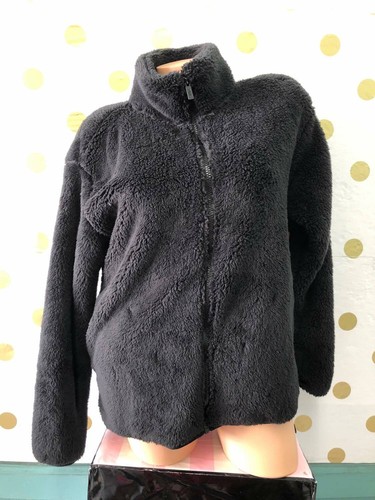 Pink Victoria's Secret Jackets \u0026 Coats | Pink Teddy Full Zip Jacket | Color: Black | Size: M | Kphil512's Closet