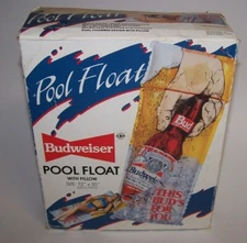 Budweiser Pool Float with Pillow Size 72"x30" Anheuser Busch 1987 NIB