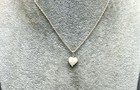 Sterling Silver, M.O.P. Heart Pendant Necklace