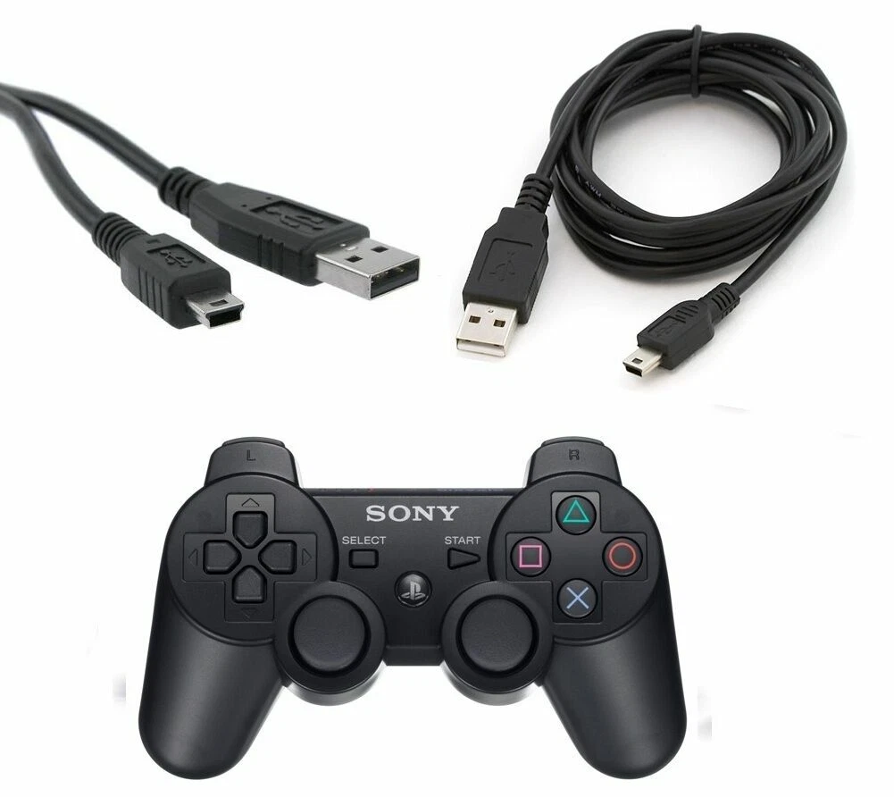 Mini Charger Cable for Playstation 3 PS3 Dualshock 3 Wireless 2M | eBay