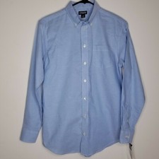 NWT Chaps Boys Size 16 Regular Blue Dress Shirt Button Front L/S 