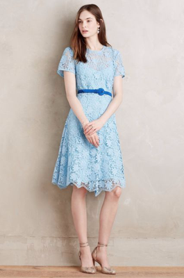 NWT $268 6P Anthropologie Kate Sylvester - New Zealand - Castine Dress Blue  Lace | eBay