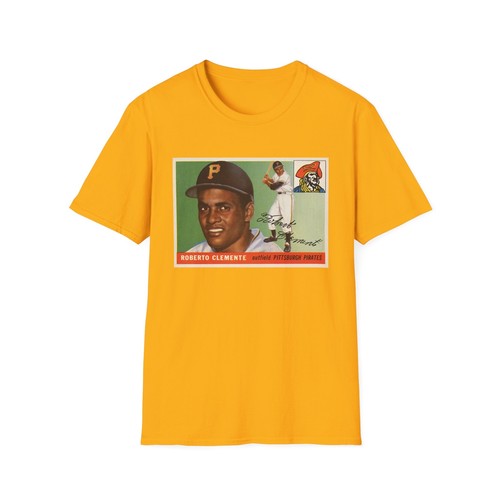 Roberto Clemente Vintage 1955 Rookie Baseball Card Retro T-Shirt Unisex Fit PSA