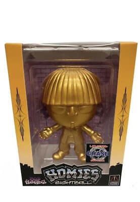 HOMIES BIG HEADZ GOLD CHASE EIGHTBALL VINYL FIGURE - Brand NEW