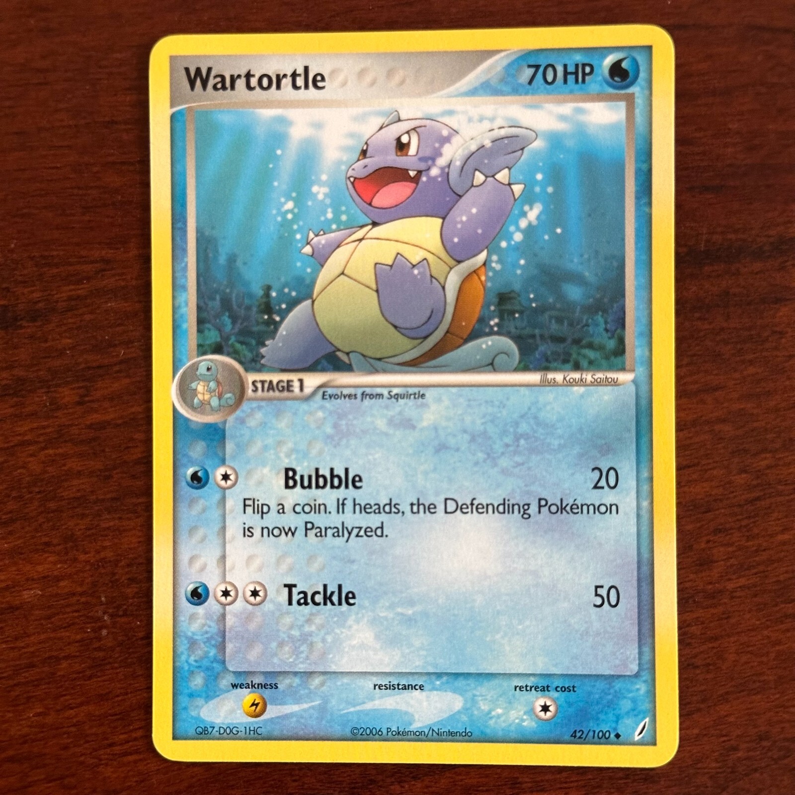 Wartortle 42/100 Uncommon EX Crystal Guardians Pokemon Card