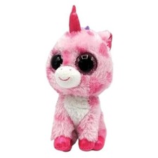 Ty Beanie Boos Heart Sugar Pie Plush Pink 8" Glitter Eyes Unicorn Valentine 2015