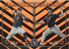 NICK AVILA ERIK MILLER RC 2024 TOPPS UPDATE HOLIDAY FOIL Halloween GIANTS
