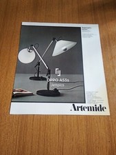 1976 AGGREGATO TAVOLO LAMPADA DESIGN ENZO MARI PER ARTEMIDE AD PUBBLICITA
