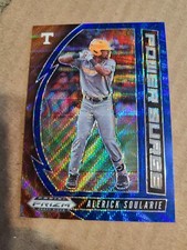 Alerick Soularie 2020 Panini Prizm Draft Picks Blue Wave Power Surge PDP173