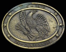 Bicentennial USA United States Of America Eagle Patriotic Vintage Belt Buckle
