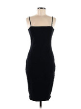 EXPRESS L little black dress BLACK stretch 95% cotton 5% spandex $39.90 tag NEW