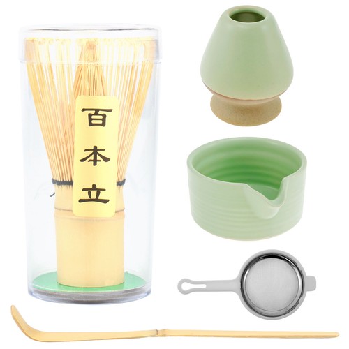 5Pcs Matcha Whisk Set with Ceramic Match Bowl Matcha Whisk Holder Bamboo⊇ - Picture 16 of 22