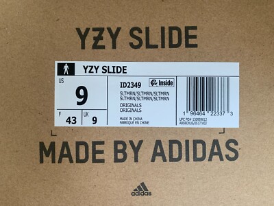 Size Sz Men 9 M Women 10 W 🔥 ADIDAS YEEZY YZY SLIDE SLATE