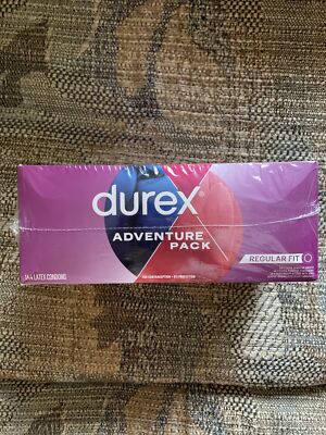 Durex Adventure Pack Regular Fit 144 Condoms. 3 Different Types.