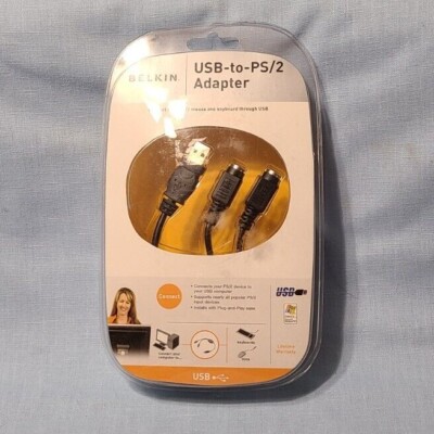 Belkin USB to PS/2 Adapter F5U119VE1 Connect PS/2 Mouse & Keyboard through USB