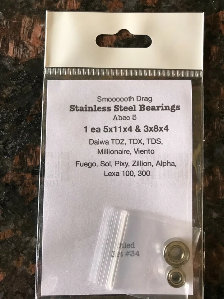 Daiwa TDZ, TDX & TDS Millionaire Stainless Steel Ball Bearings By Smooth Drag