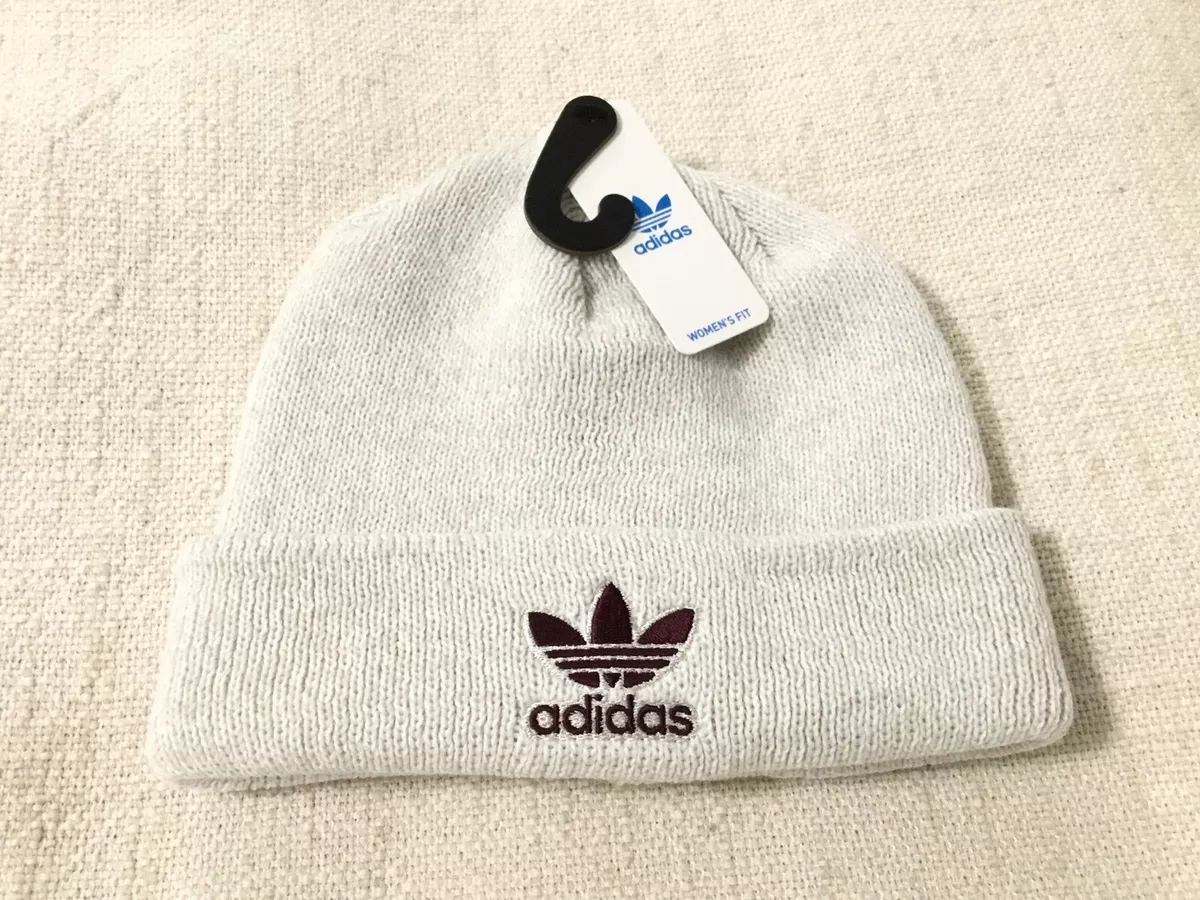 Adidas trefoil beanie white sale