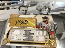 2017 Topps Certified Baseball Gold David Price Triple Relic Autograph auto /18