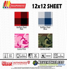 SISER Easyweed - 12x12" - HTV Heat Transfer Vinyl - CAMO HTV PLAID HTV - SALE 