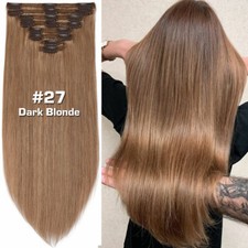 CLEARANCE Russian Clip In Remy Human Hair Extensions Double Weft THICK FULL HEAD