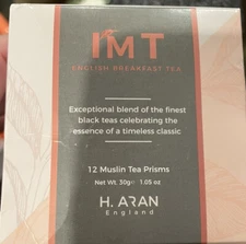 NEW English Breakfast Tea 12 Muslin Tea Prisms Blend Of The Finest Black Teas