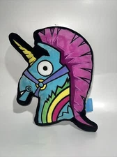 Fortnight Unicorn Plush Cushion Head Pillow Epic Games Llama Brite? Rainbow Blue