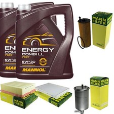 Motor-Öl 10L MANNOL 5W-30 Combi LL+MANN-FILTER Audi A4 8EC B7 3.0 TDI quattro