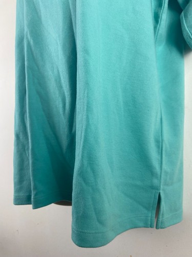 Quacker factory UK size medium Green short sleeve top with embroydered flowers - Picture 4 of 11