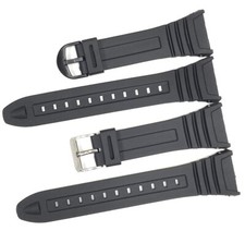 Silicone Watch band for Casio 3239 W-96H-1A 2A 9A Strap Black Men's Sport Rubber