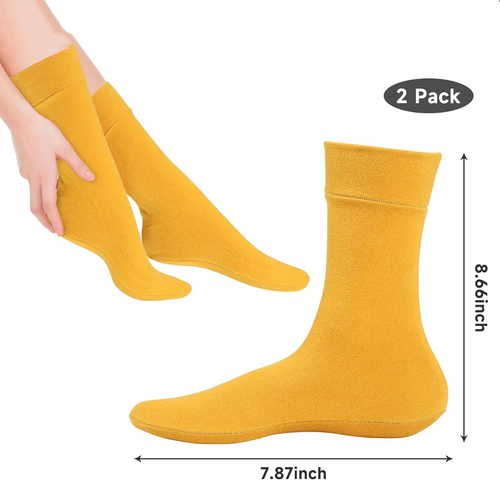 2 Pack Castor Oil Pack Wraps for Feet,Reusable Castor Oil Wrap Socks Organic Cot - Picture 2 of 12