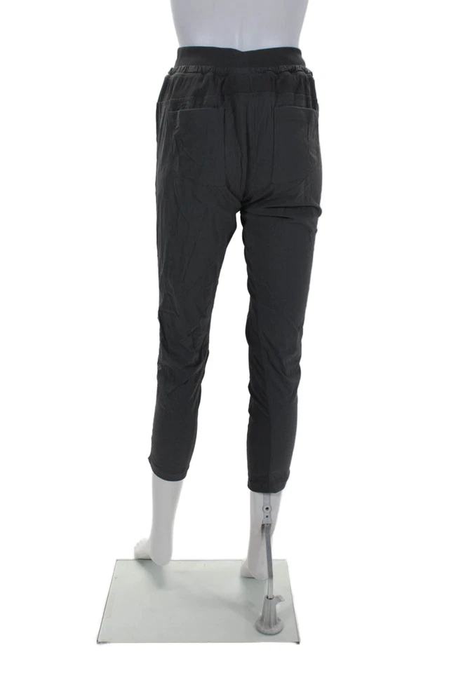 Pantalones sin cordones Lululemon para mujer con estampado de rayas con cordón acanalado gris talla 4 Foto 3 de 4