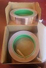 2 Rolls Copper Foil Tape 1" x 66 Ft Conductive Shielding Grounding EMI RFI New