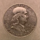 1949-D Franklin Half Dollar, Circulated - 1949D, 1949 D