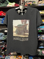 Star Wars The Mandalorian Baby Yoda Men  s Short Sleeve T-Shirt Black- Size XXL