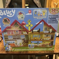 Moose Toys Bluey Ultimate Lights  Sounds Playhouse Playset New See Description