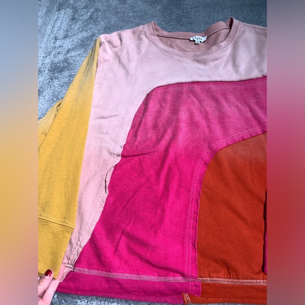 Fate Colorful Patchwork Sweatshirt medium - image 5
