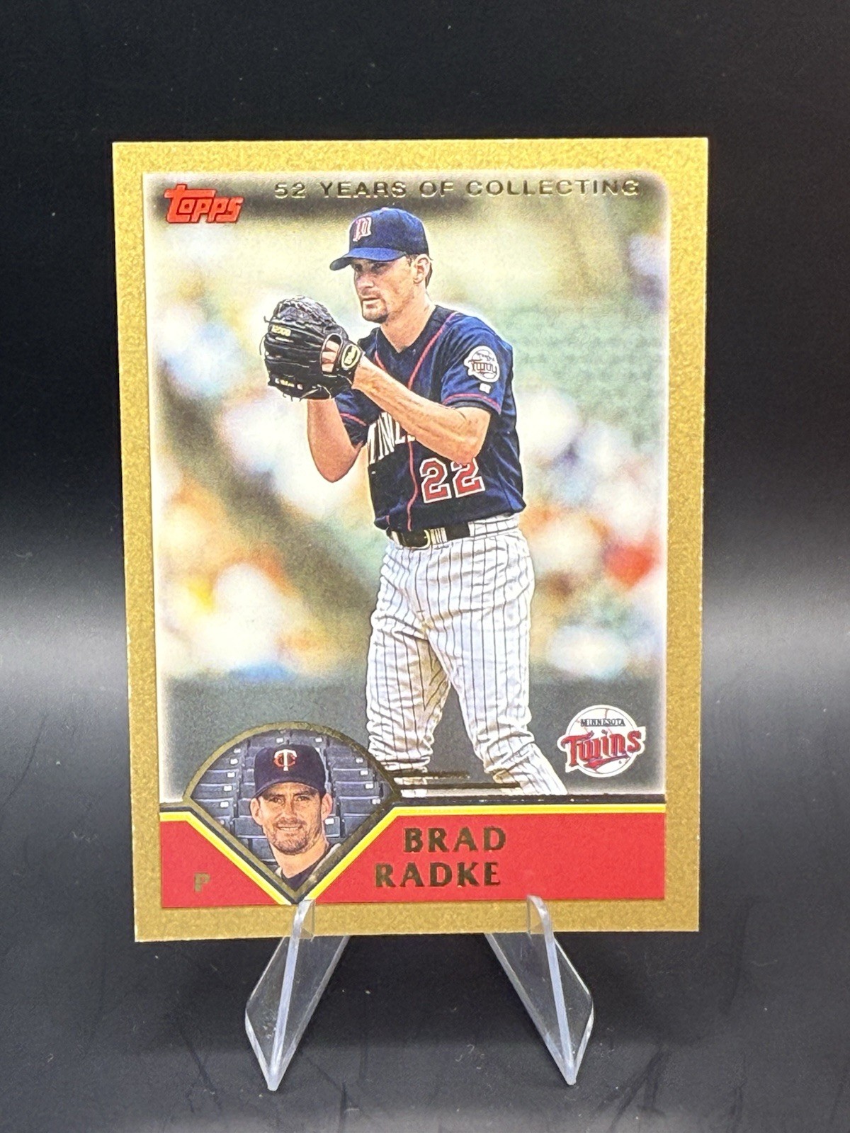 2003 Topps Series 2 #434- Brad Radke Gold Parallel  677/2003 Minnesota Twins