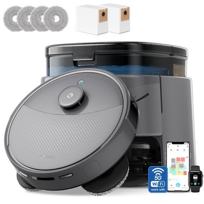 LiDAR Robot Vacuum and Mop, 20000Pa Suction, 90-Day -Emptying, Obstacle Avoid...