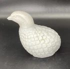 Vintage Avon Cologne Bottle The Partridge Somewhere Milk Glass White Bird Empty