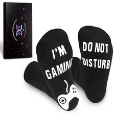 Do Not Disturb I'm Gaming Socks Funny Gamer Gift for Men Dad Boys