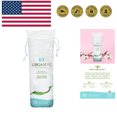 #ad 100% Organic Cotton Rounds Biodegradable Cotton Chemical Free For Sensiti... $8.69
