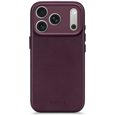 Decoded Leather Backcover iPhone 17 Pro Dark Ruby Schutzhülle