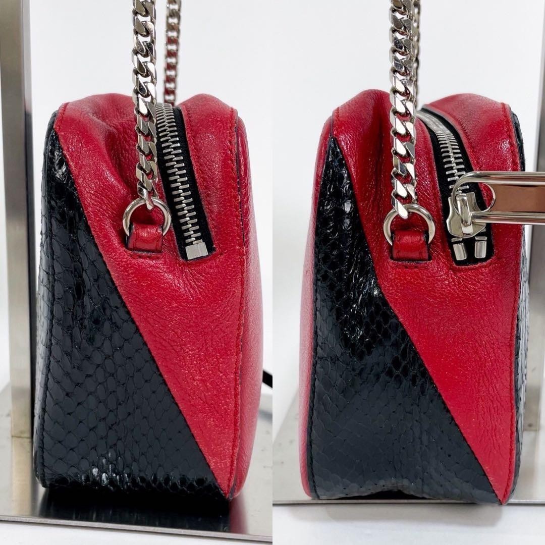 Jimmy Choo 2WAY Python Pattern Leather Shoulder B… - image 6