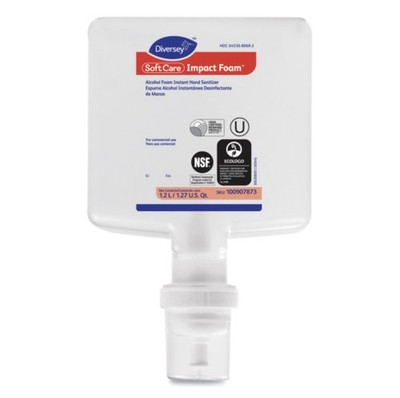 Diversey Alcohol Foam Instant Hand Sanitizer 6 Pack New Kills 99.9% Germs 1300ml
