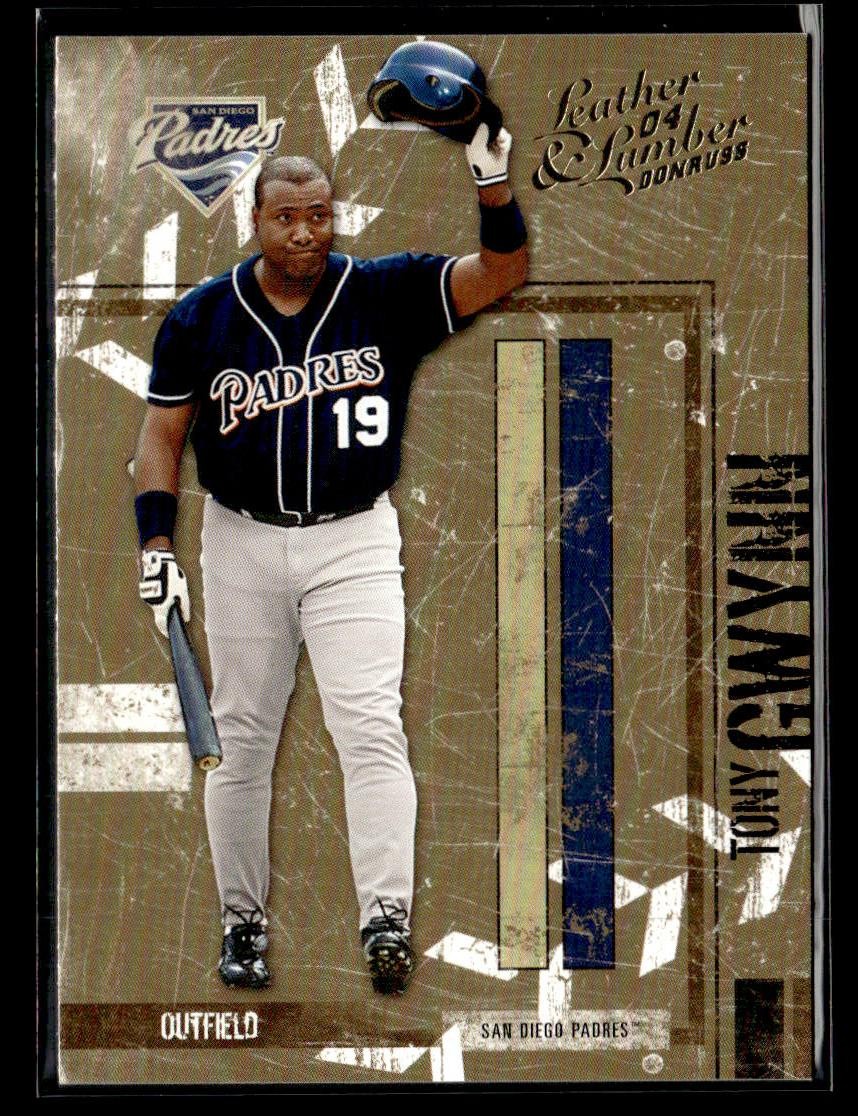 2004 Donruss Leather & Lumber #124 Tony Gwynn Card San Diego Padres