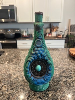 Turquoise Unique Wine Bottle or Decanter/Jug 
